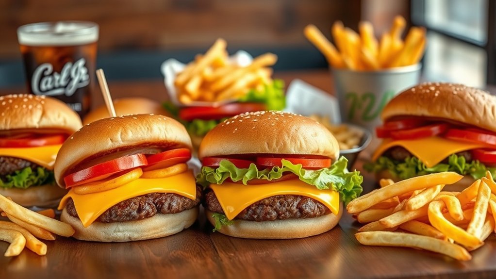 classic burgers with variety