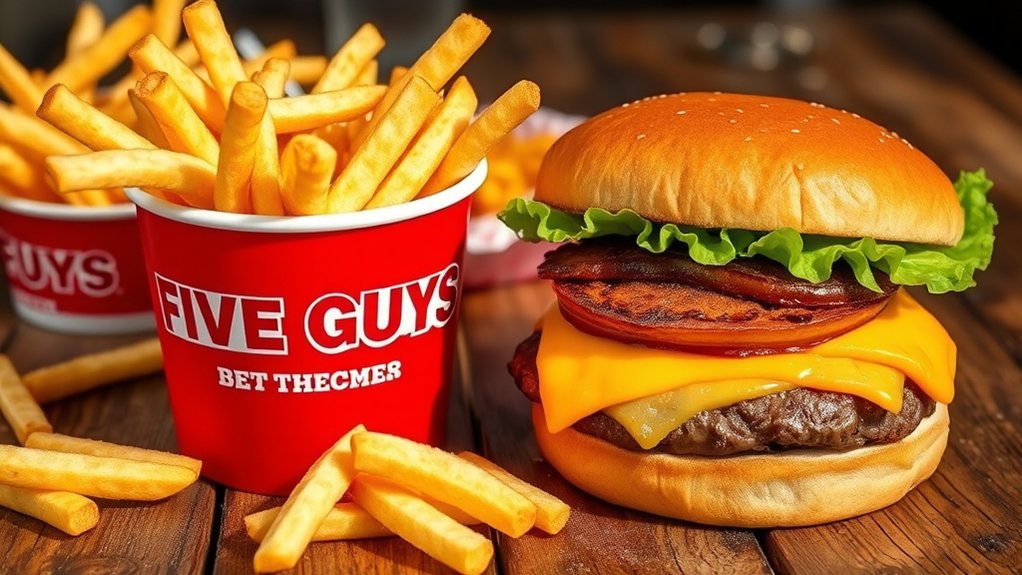 crispy fries and shakes