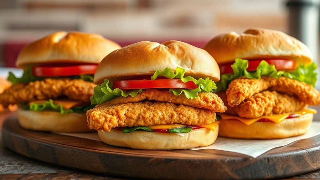 flavorful crispy chicken sandwiches
