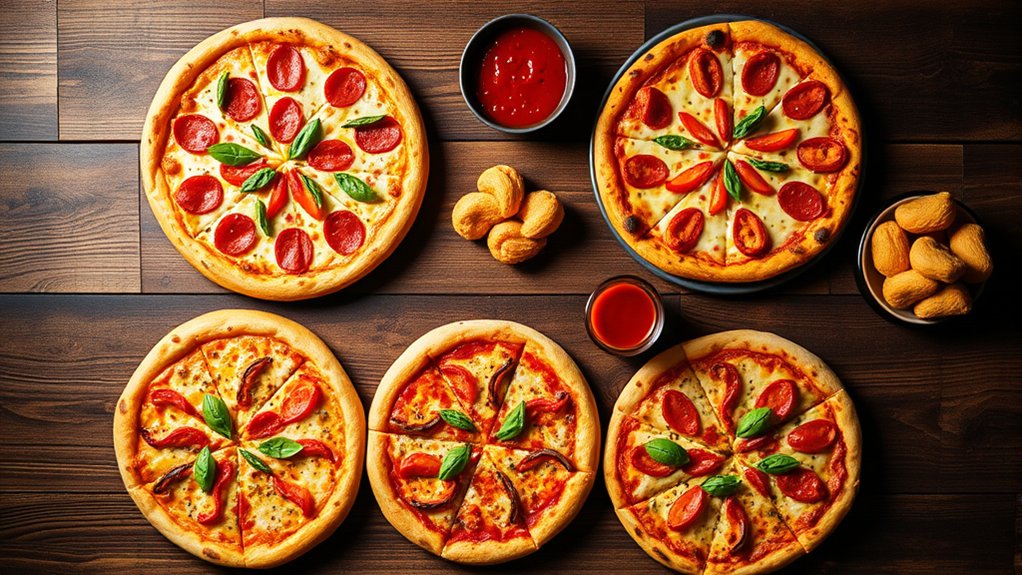 top five pizza menu items